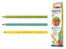 Giotto Mega Assorted Extra Large Fluo Colouring Pencils Pack of 6
