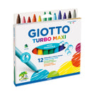 Giotto Turbo Maxi Markers Assorted Set of 12