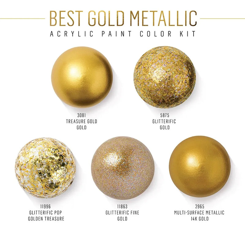 FolkArt Best of Gold Acrylic Paint Set