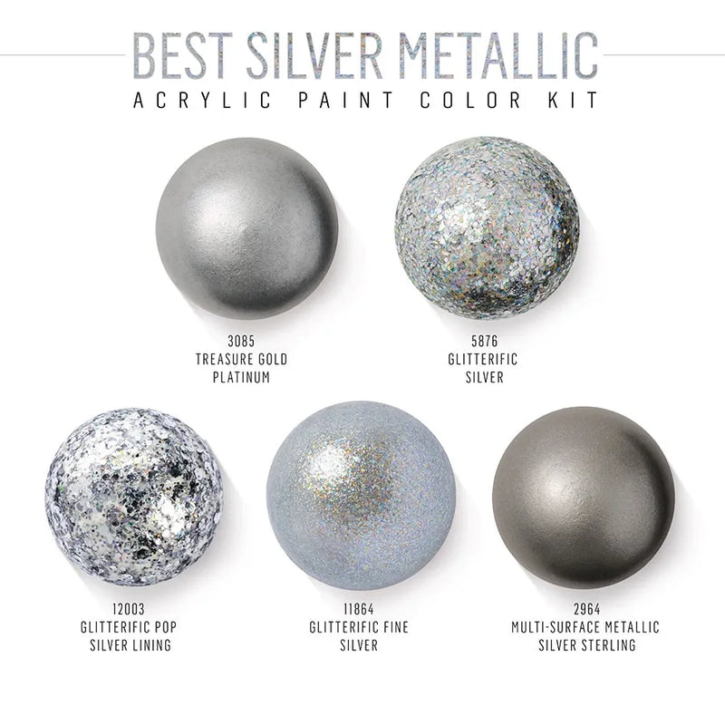 FolkArt Best of Silver Acrylic Paint Set