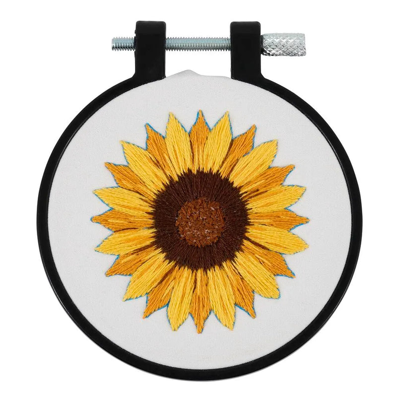 Bucilla 3" Golden Sunflower Stamped Embroidery Kit