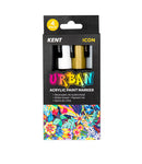 Kent Urban 6MM Nib Icon Paint Markers Pack of 4