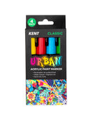 Kent Urban 6MM Nib Classic Paint Markers Pack of 4