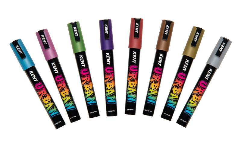 Kent Urban 6MM Nib Metallic Paint Marker Pack of 8