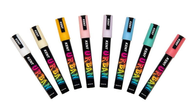 Kent Urban 6MM Nib Pastel Paint Markers Pack of 8