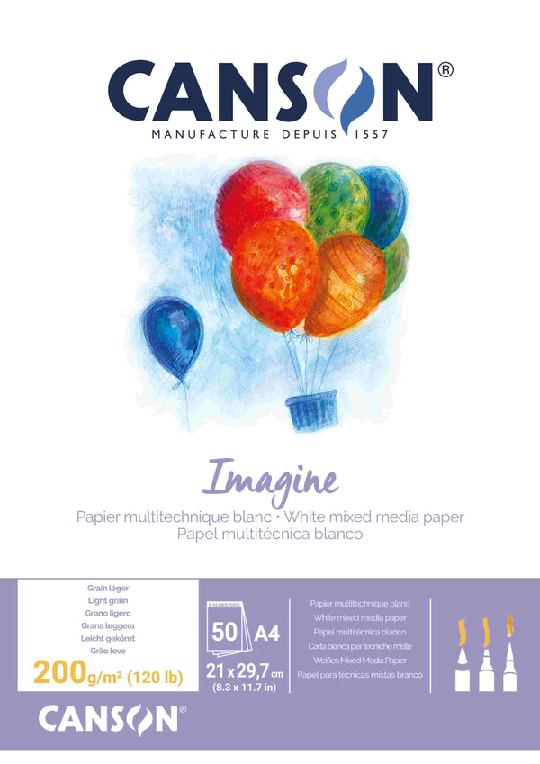 Canson Imagine 200gsm 50 Sheet Pads#Size_A4