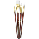 Princeton Real Value Synthetic White Taklon 9125 Brushes Set of 4