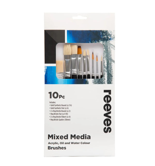 Reeves Mixed Media Brushes Set of 10