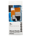 Reeves Mixed Media Synthetic Spalter Brushes Set Of 3