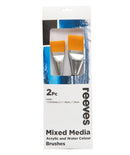 Reeves Mixed Media Golden Synthetic Brushes Set of 2