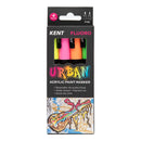 Kent Urban 3MM Nib Fluoro Paint Markers Pack of 4