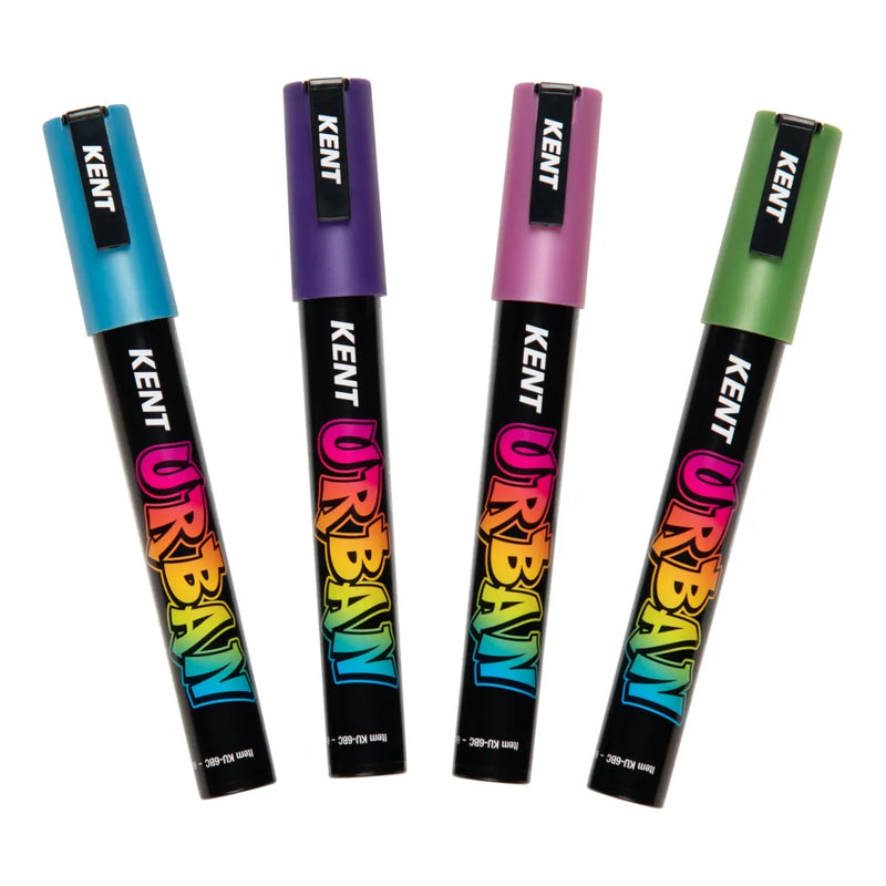 Kent Urban 3MM Nib Metallic Paint Markers Pack of 4