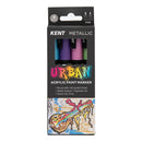 Kent Urban 3MM Nib Metallic Paint Markers Pack of 4