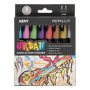 Kent Urban 3MM Nib Metallic Paint Markers Pack of 8