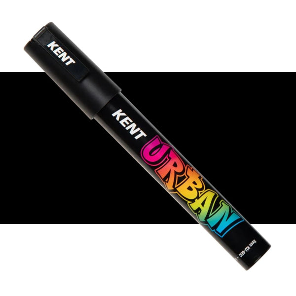 Kent Urban 6MM Nib Acrylic Paint Markers#Colour_BLACK