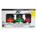 Daler Rowney FW 29.5ML Neon Acrylic Inks Set of 6