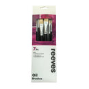 Reeves Oil Hog Short Handle Brushes Pack Of 7