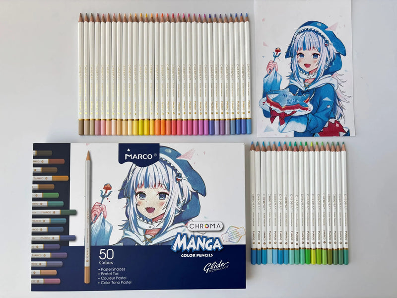 Marco Chroma Manga Coloured Pencil 50 Piece Set