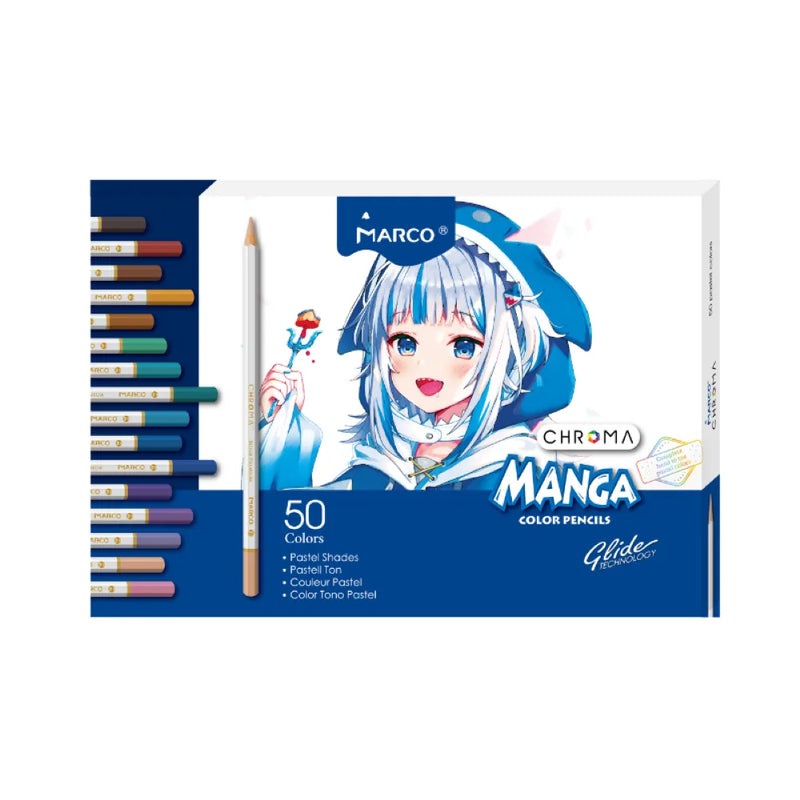 Marco Chroma Manga Coloured Pencil 50 Piece Set