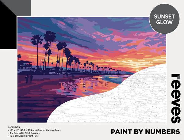 Reeves Paint by Numbers 12X16" Sunset Glow
