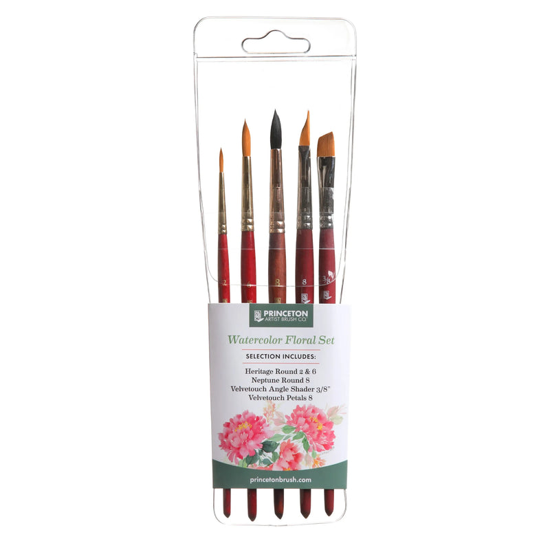Princeton Watercolour Floral Professional 5-Piece Brush Set