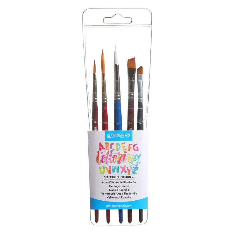 Princeton Lettering Professional 5-Piece Brush Set