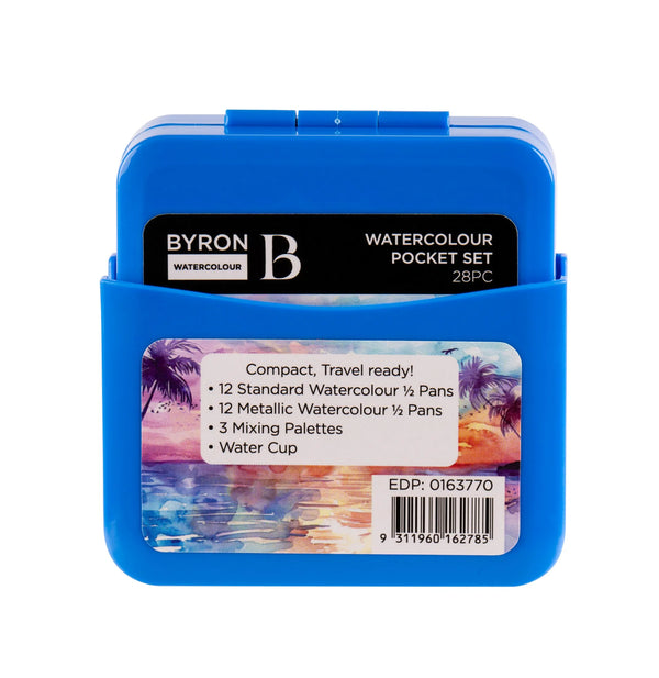 Jasart Byron Watercolour Pocket 28 Piece Travel Set