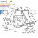 Smudgi 25X25CM Colouring Canvas Pirate Ship
