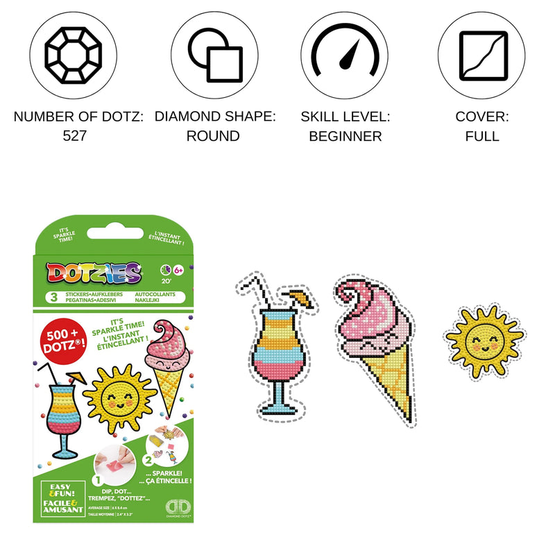 Diamond Dotz Dotzies 3 Piece Kit SUNSHINE