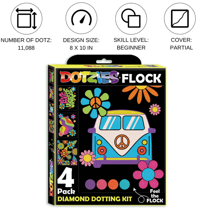 Diamond Dotz Dotzies Diamond Painting Kit FLOCK PEACE LOVE