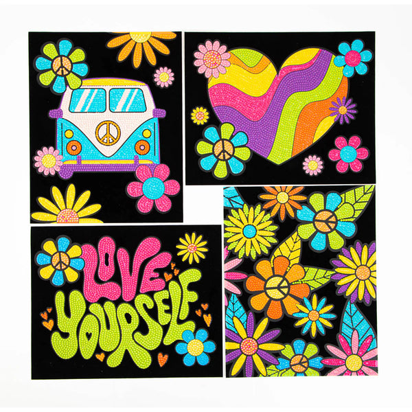 Diamond Dotz Dotzies Diamond Painting Kit FLOCK PEACE LOVE