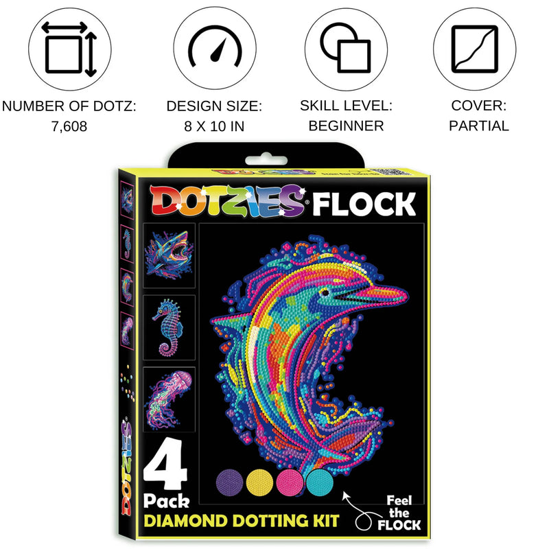 Diamond Dotz Dotzies Diamond Painting Kit FLOCK SEA LIFE