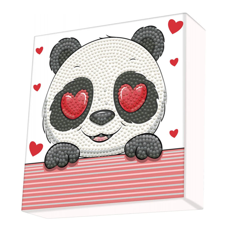 Diamond Dotz 15x15cm Diamond Painting Kit PANDA LOVE