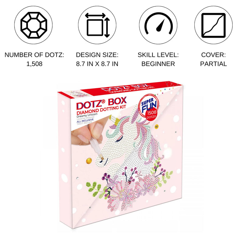 Diamond Dotz 22x22cm Diamond Painting Kit DREAMY UNICORN