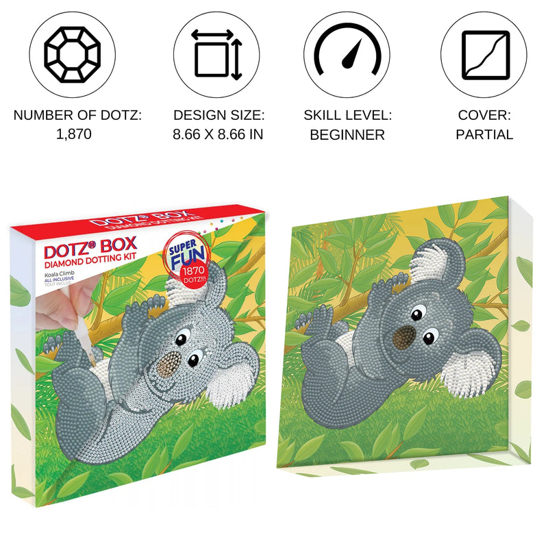 Diamond Dotz 22x22cm Diamond Painting Kit KOALA CLIMB