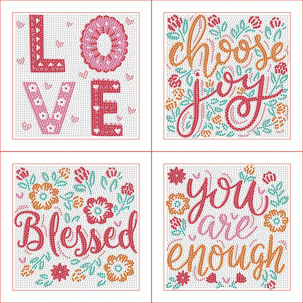 Diamond Dotz 5"x5" Mini Dotz Kit FOUR LOVE BLESSINGS