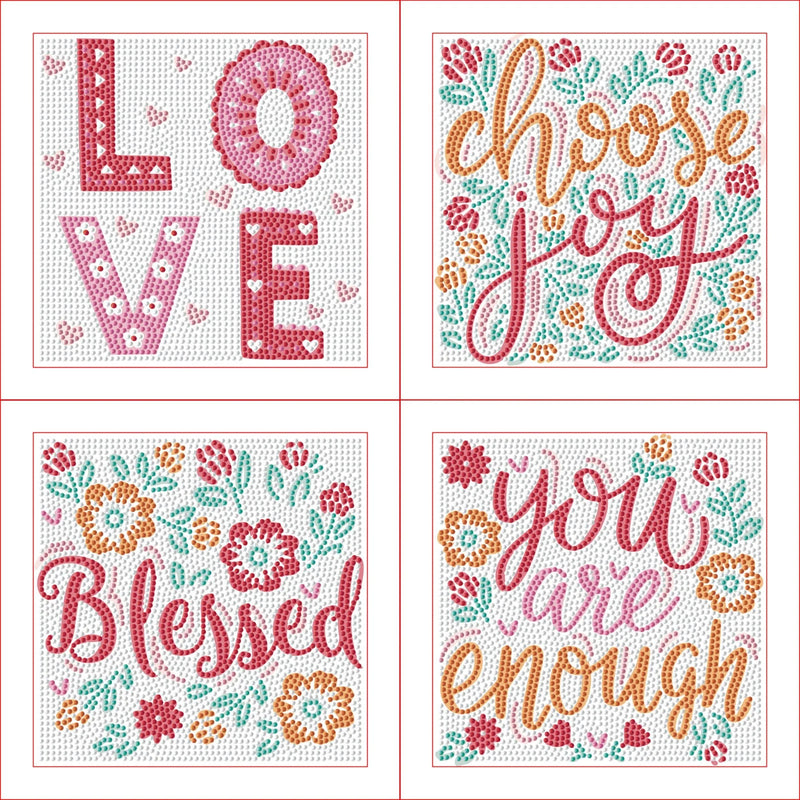 Diamond Dotz 5"x5" Mini Dotz Kit FOUR LOVE BLESSINGS
