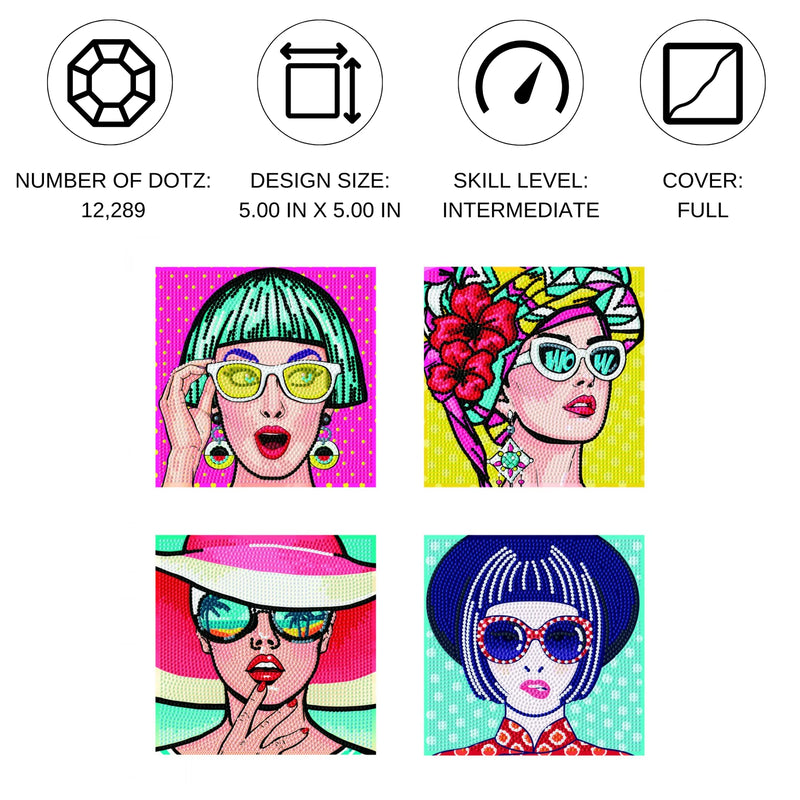 Diamond Dotz 5"x5" Mini Dotz Kit FOUR MODERN WOMEN