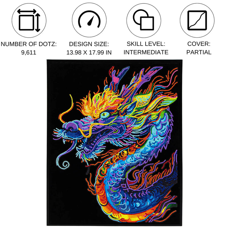 Diamond Dotz 14"X18" Neon Diamond Painting Kit DRAGON 