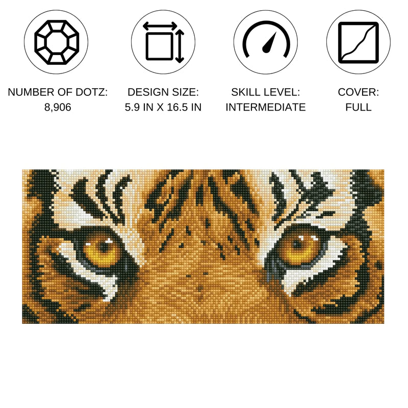 Diamond Dotz 16.5"x5.9" Diamond Painting Kit TIGER SPY 