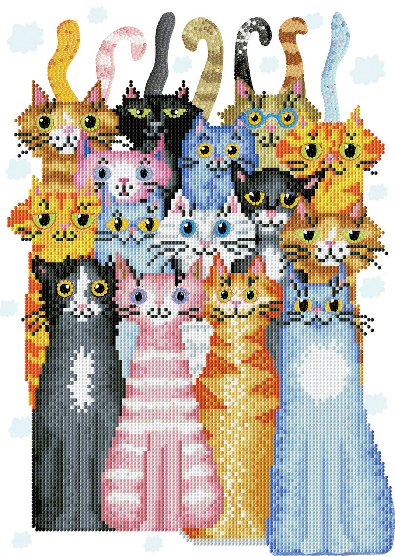 Diamond Dotz 12.6"x17.7" Diamond Painting Kit CATS MEOW