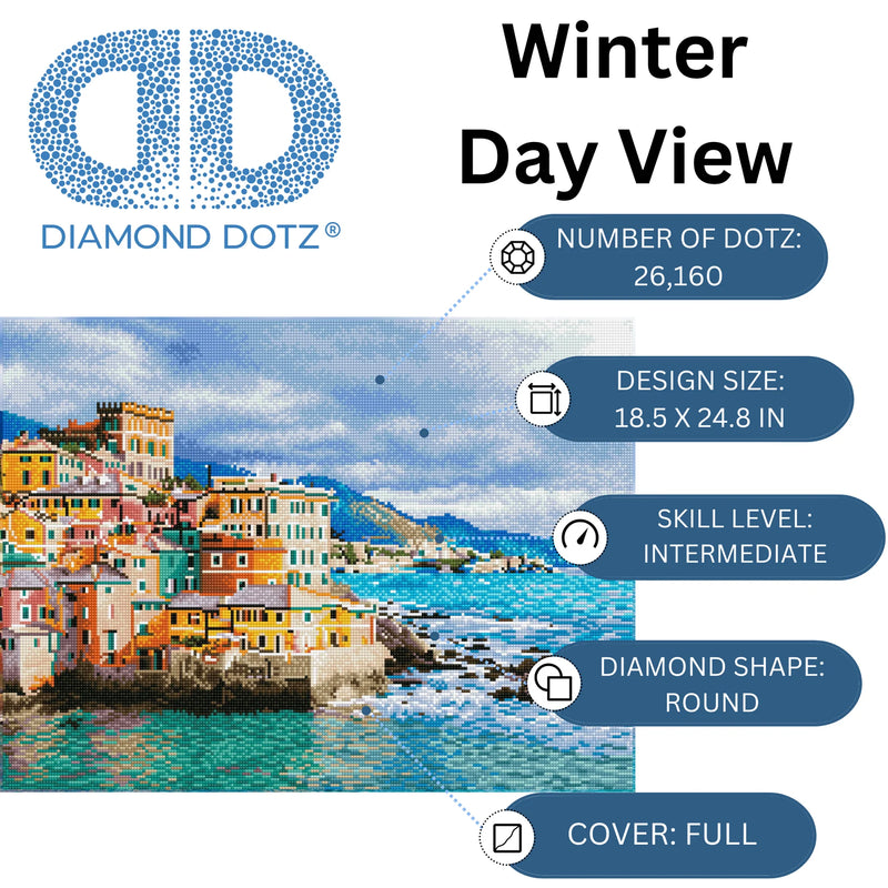 Diamond Dotz 24.8"x18.5" Diamond Painting Kit WINTER DAY VIEW ITALY
