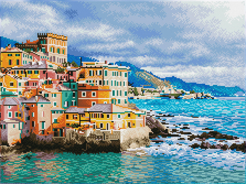 Diamond Dotz 24.8"x18.5" Diamond Painting Kit WINTER DAY VIEW ITALY