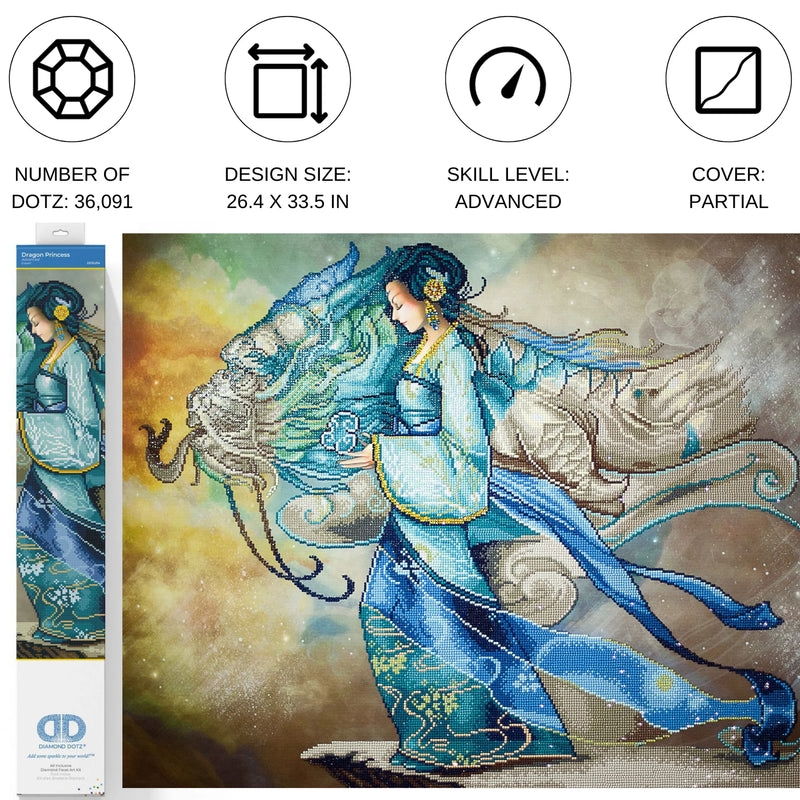 Diamond Dotz 33.5"x26.4" Diamond Painting Kit DRAGON PRINCESS