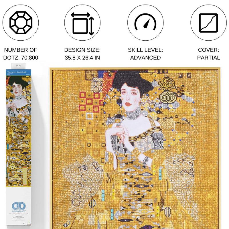 Diamond Dotz 26.4"x35.8" Diamond Painting Kit WOMAN IN GOLD (KLIMT)