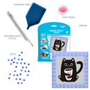 Diamond Dotz 13X13CM Quick Dots Coffee Bean Kitty