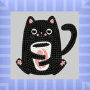 Diamond Dotz 13X13CM Quick Dots Coffee Bean Kitty