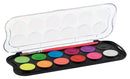Giotto Aquarelli Tempera Neon Paint & Brush 12 Piece Set
