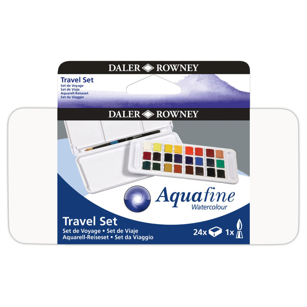 Daler Rowney Aquafine Half Pan Travel Set of 24