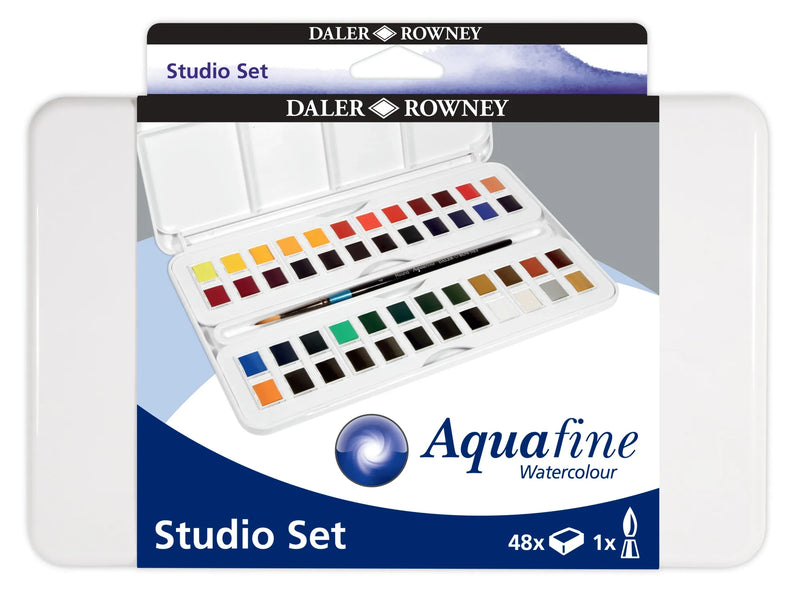 Daler Rowney Aquafine Studio Studio Set Half Pan Set of 48